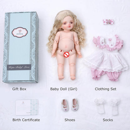 Cloveray Muñecas BJD, muñeca articulada escala 1\/4 con 15 articula...