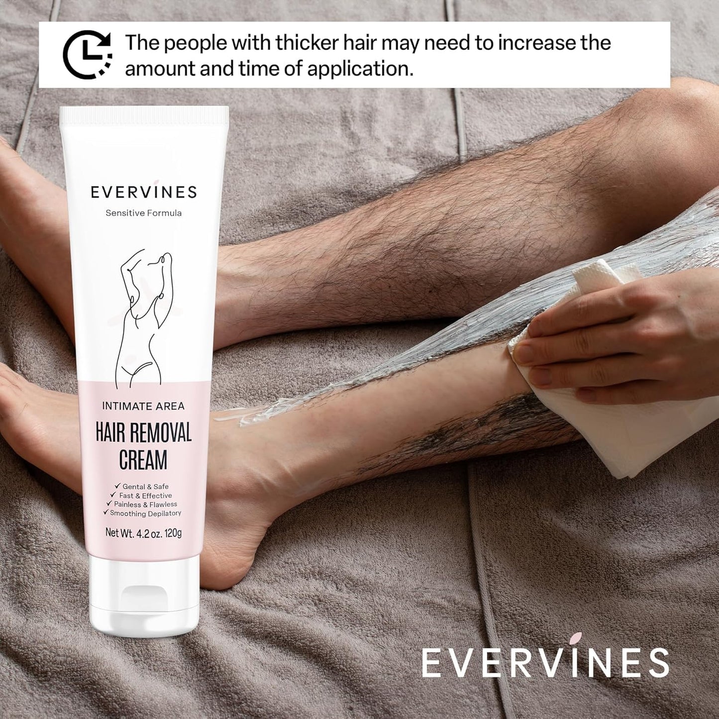 Evervines Crema depilatoria para mujeres: depilatoria rápida e indo...