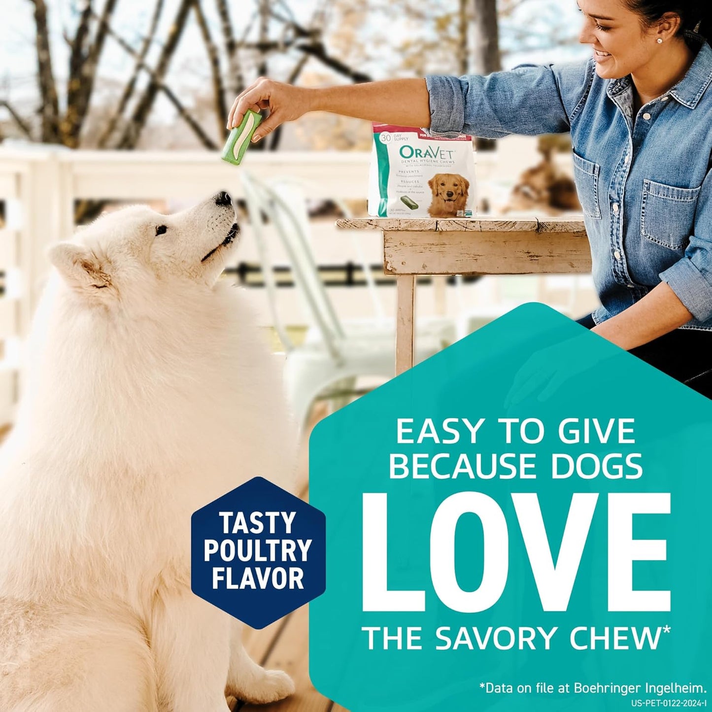 ORAVET Masticables dentales para perros, cuidado bucal e higiene ma...