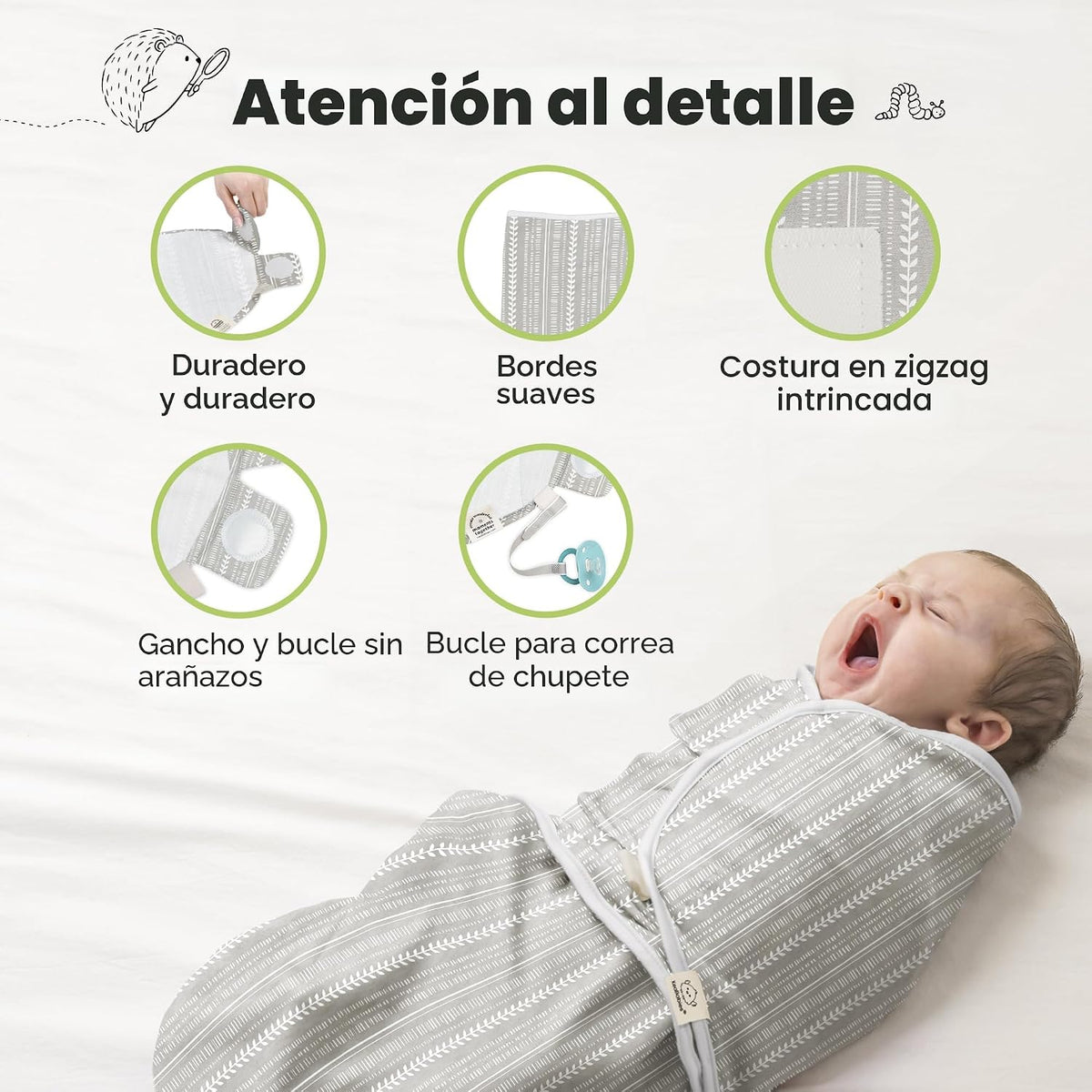 KeaBabies - Paquete de 3 mantas orgánicas para dormir para bebé, pa...