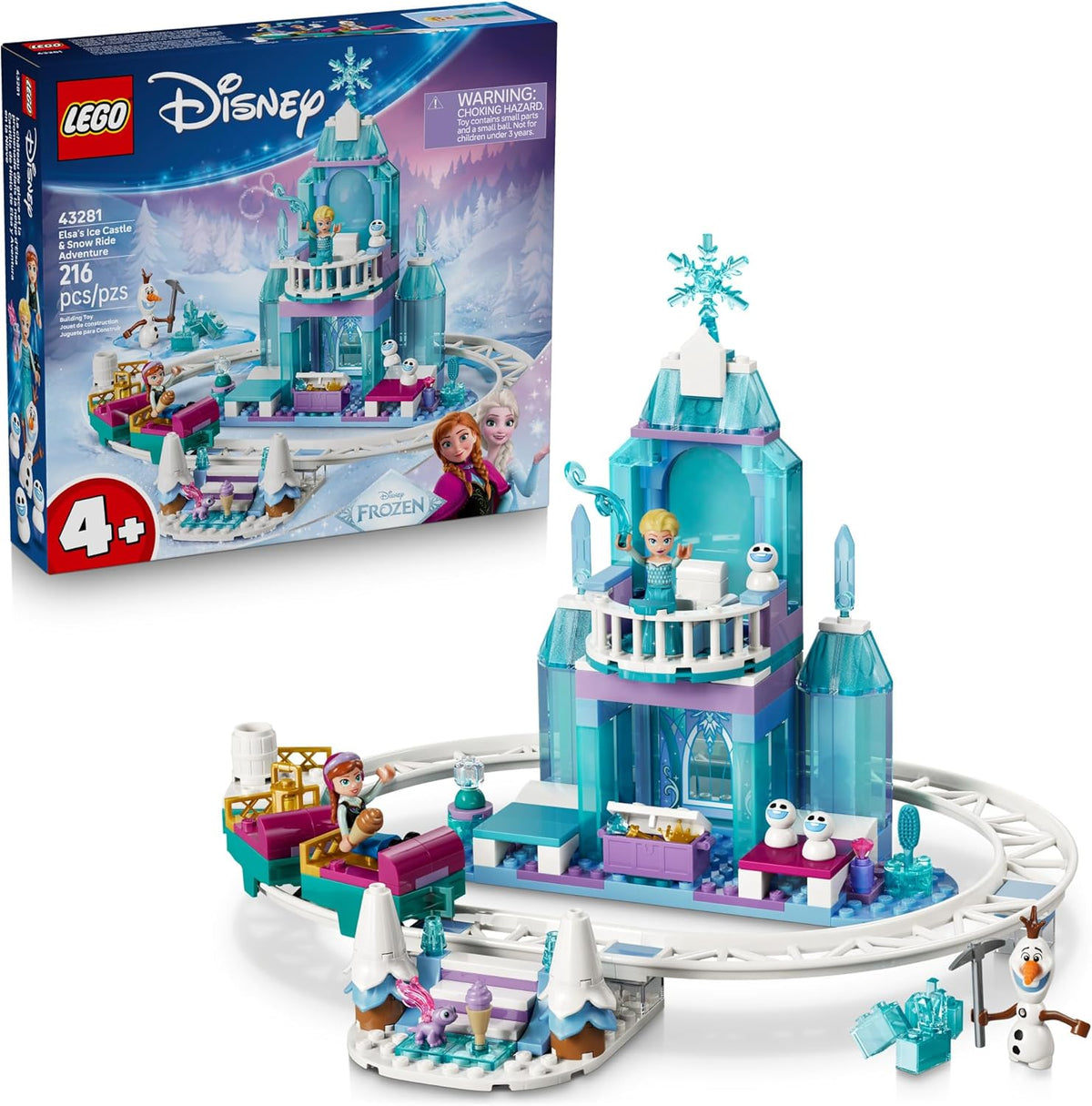 LEGO Disney Frozen Elsa's Ice Castle &amp; Snow Ride Adventure...