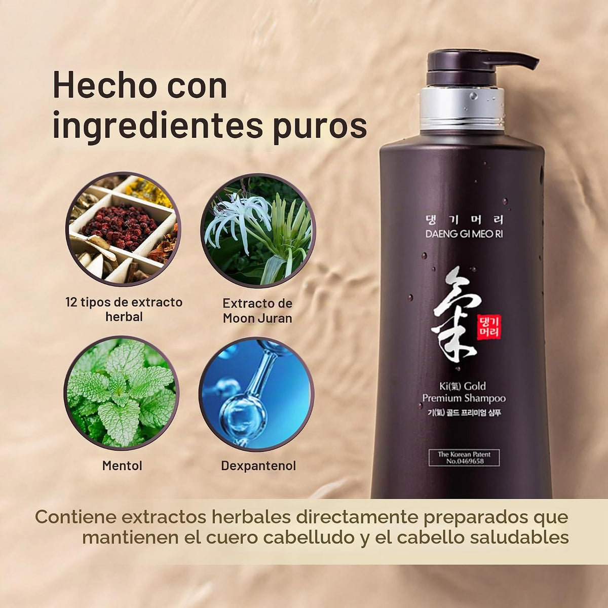 Daeng Gi Meo Ri Ki Gold Premium Champú 16.9 Fl Oz | Promueve el cre...