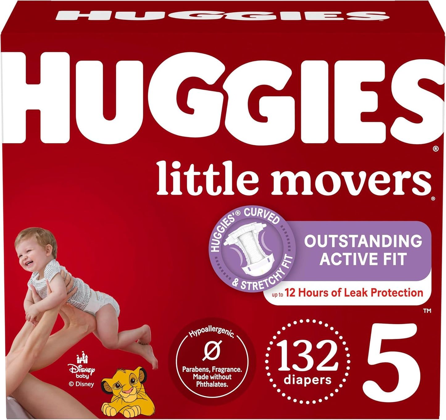Huggies Pañales tamaño 5, pañales Little Movers para bebé, talla 5...