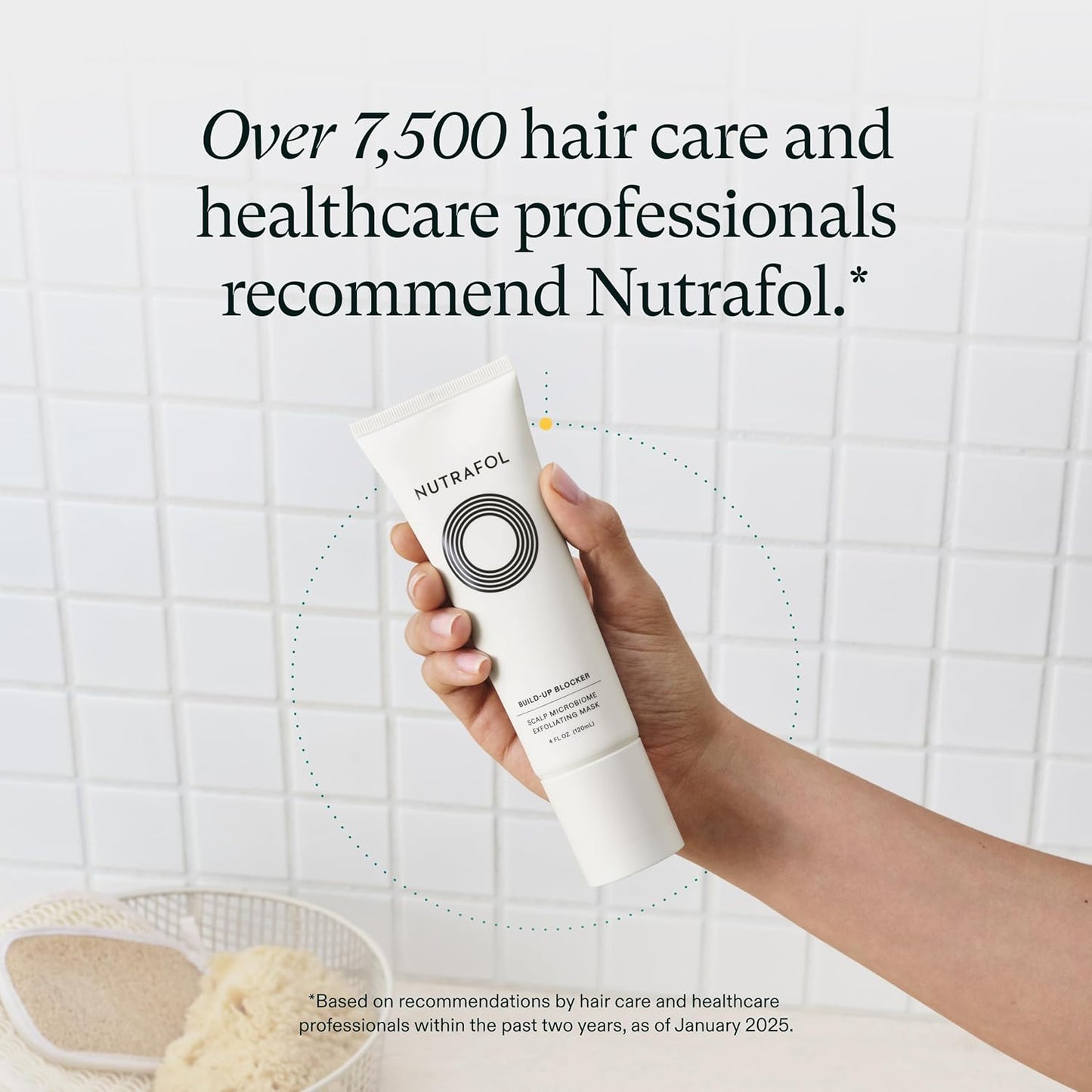 Nutrafol Máscara Exfoliante para el Cuero Cabelludo, Elimina la Acumulación de Productos y el Aceite para un Cabello y Cuero Cabelludo Más Saludables, Formulada por Médicos para el Cabello Fino