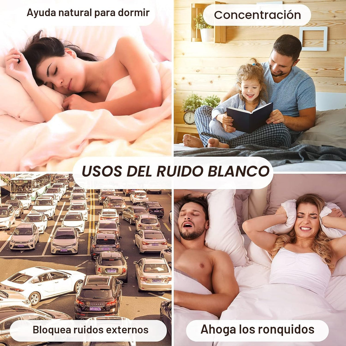 Housbay Máquina de Ruido Blanco con 31 Sonidos Calmantes de Alta Fi...