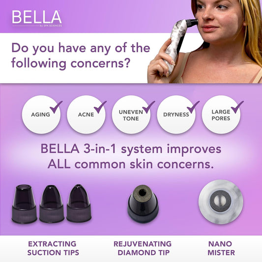 Spa Sciences - Extractor de poros Bella Microdermabrasion y Nano Mi...