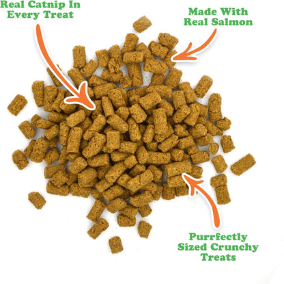 Meowijuana Crunchie Munchie Catnip Treats | Trío de salmón | Fabric...