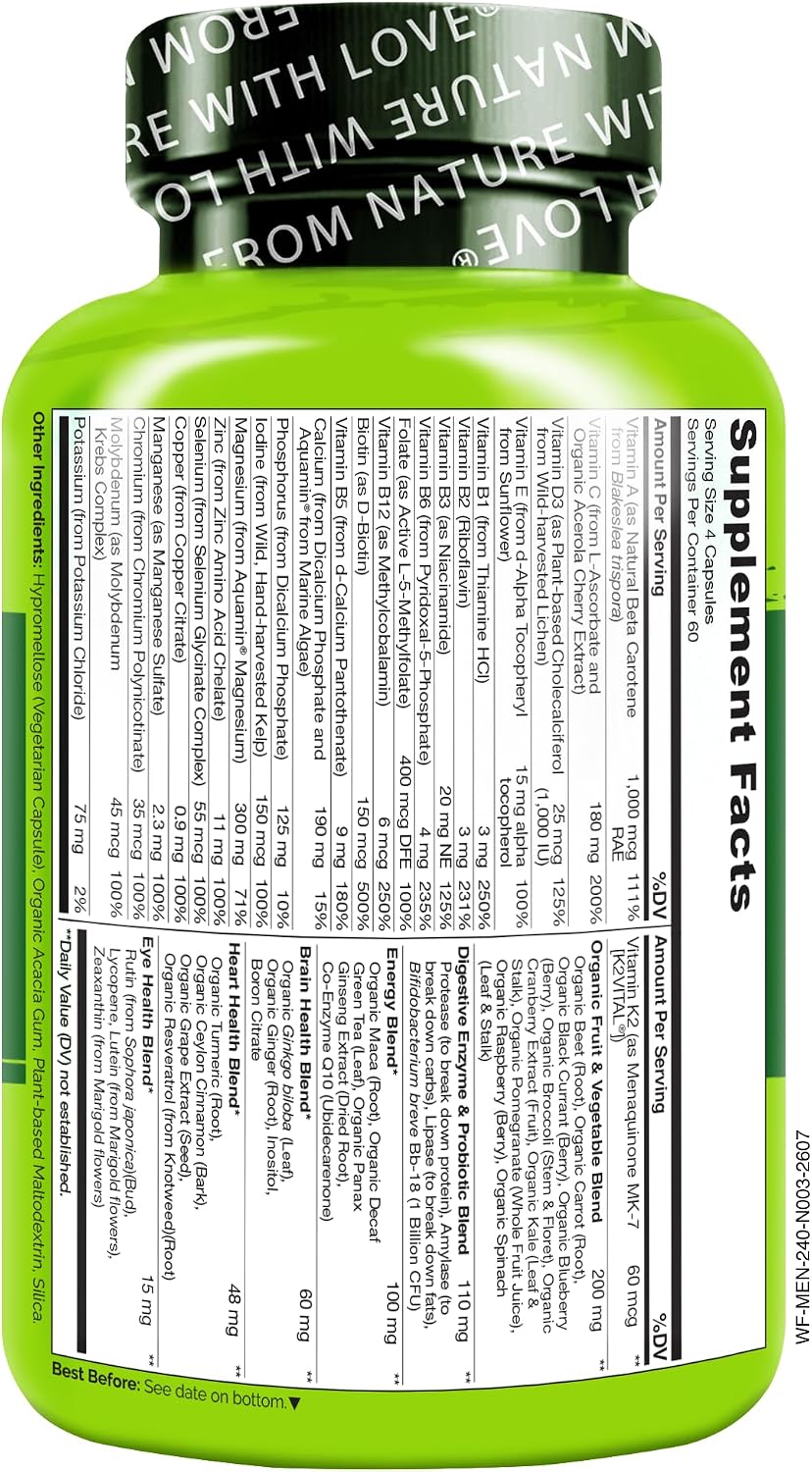 NATURELO Multivitamínicos para Hombres - Multivitamínico de Aliment...