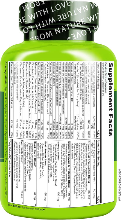 NATURELO Multivitamínicos para Hombres - Multivitamínico de Aliment...