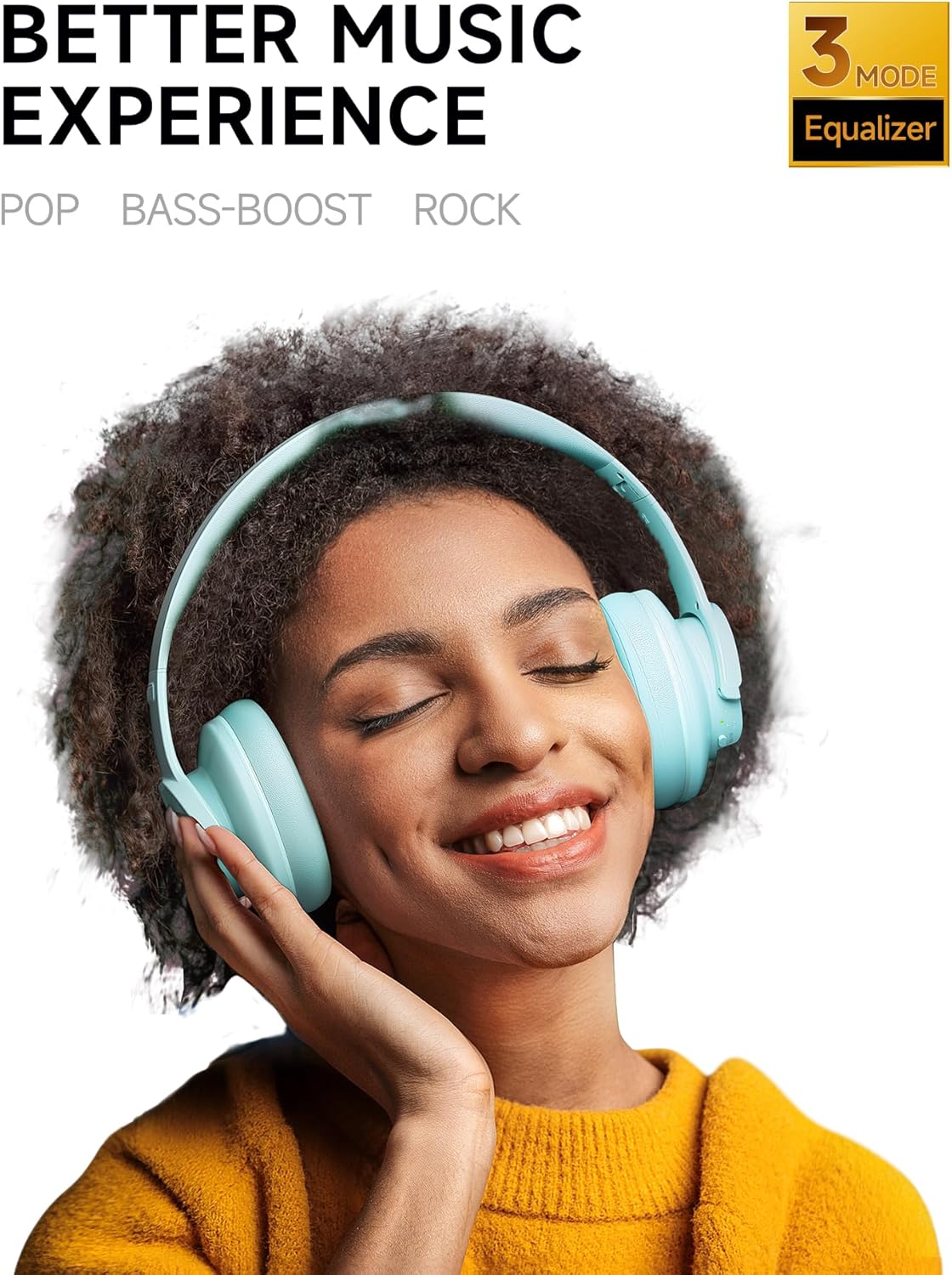 Picun Auriculares Bluetooth B8 sobre la oreja, tiempo de reproducci...