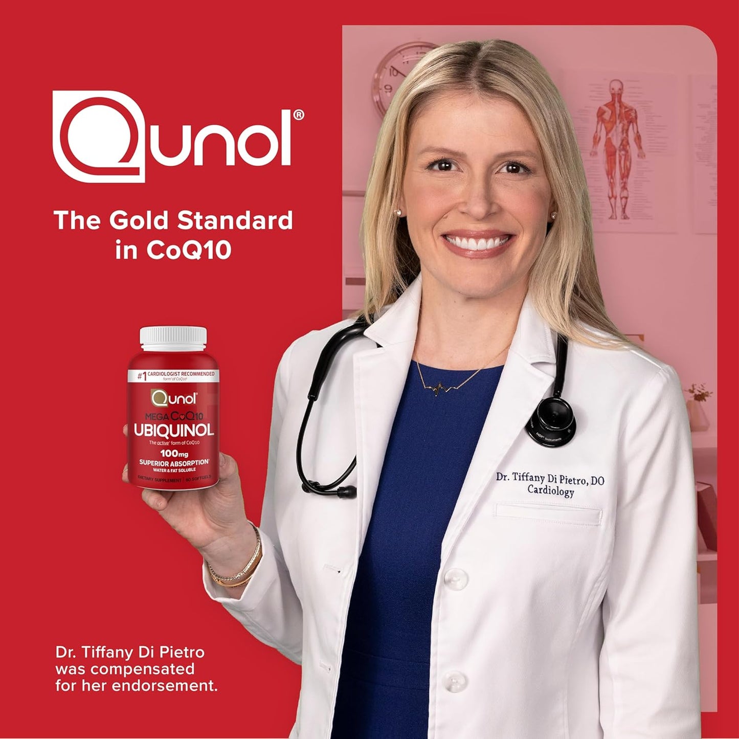 Qunol Mega Ubiquinol CoQ10 Suplemento natural de C0Q10 solubre en a...