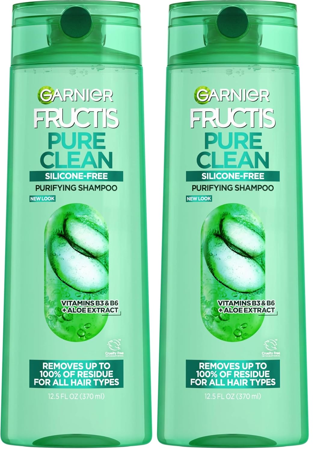 Garnier Fructis Pure Clean Champú purificador, sin silicona, 12.5 o...