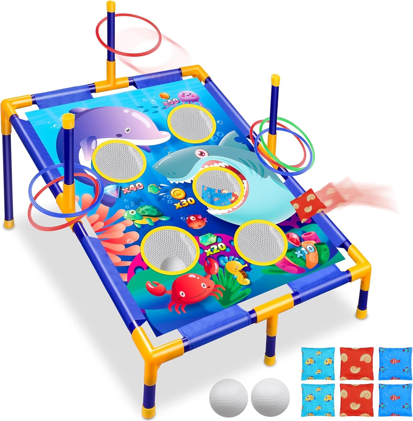Juego de lanzamiento de bolsas de frijoles de animales, juego de la...