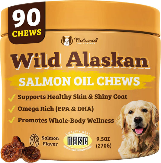 Natural Dog Company Masticables de salmón salvaje de Alaska para pe...