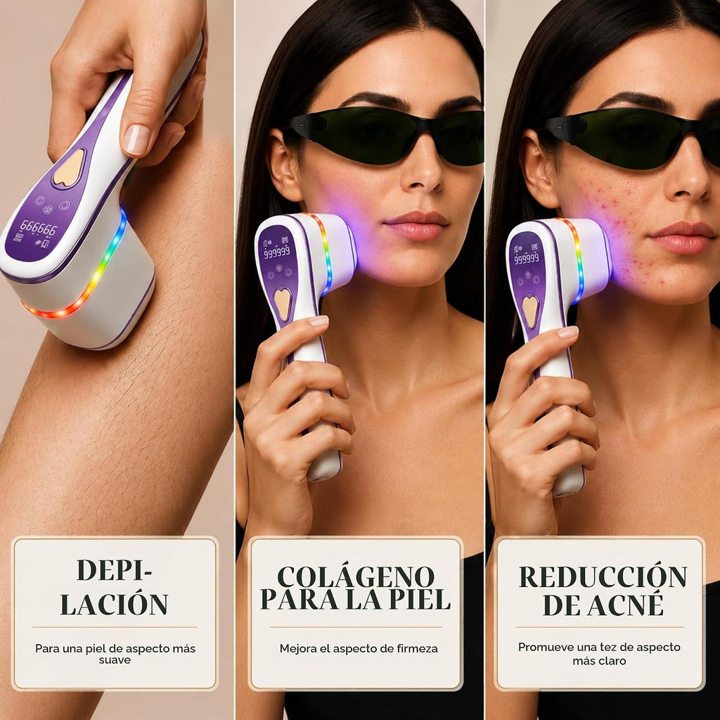 Skin Aurea Dispositivo de depilación láser IPL inalámbrico para muj...
