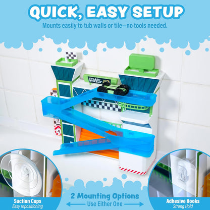 Tub Works® Splash Wheels™ Bathtime Raceway Car Ramp Toddler Bath To...