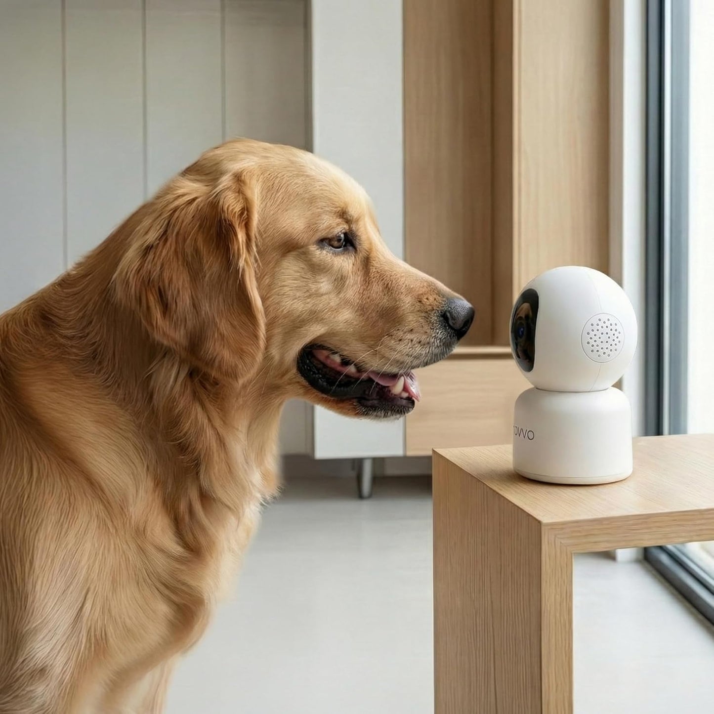 Rovvo Cámara para mascotas HD 2K - Monitor inteligente para cachorr...