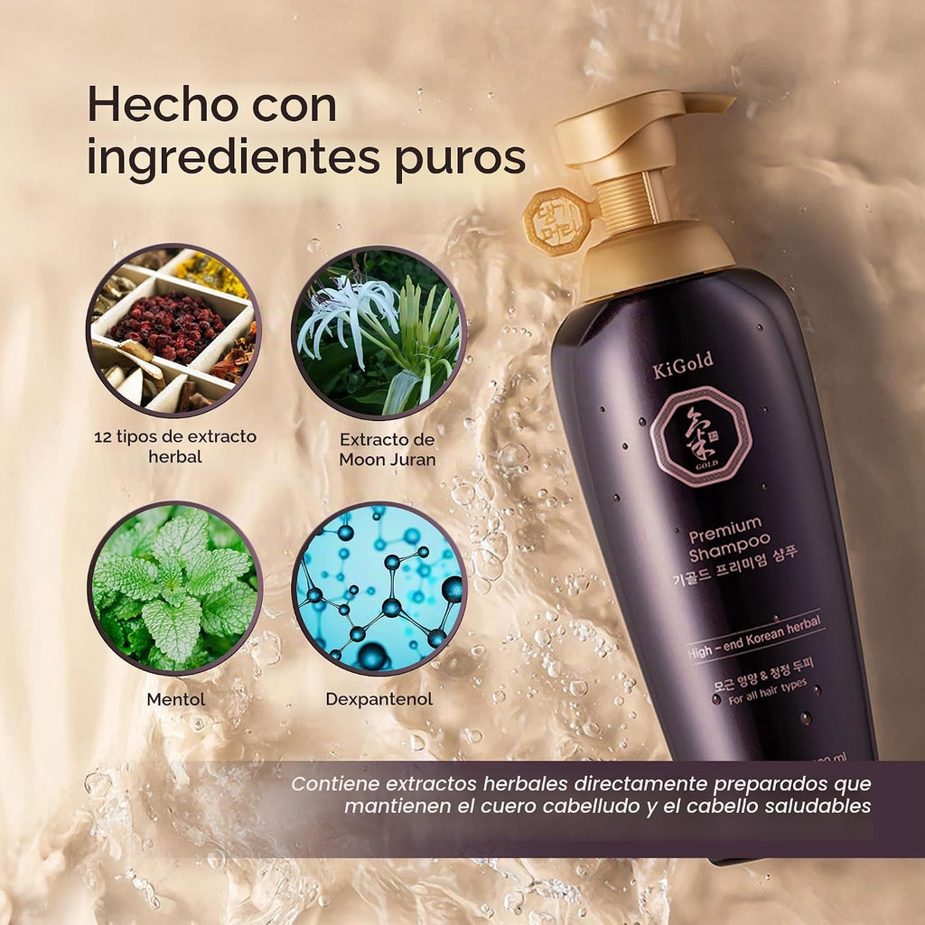 Champú de calidad prémium Doori Daeng Gi Meo Ri Ki para la caída de...