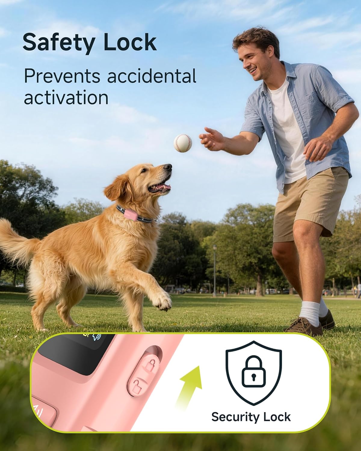 Collar de choque para perro, collar de entrenamiento para perros de...