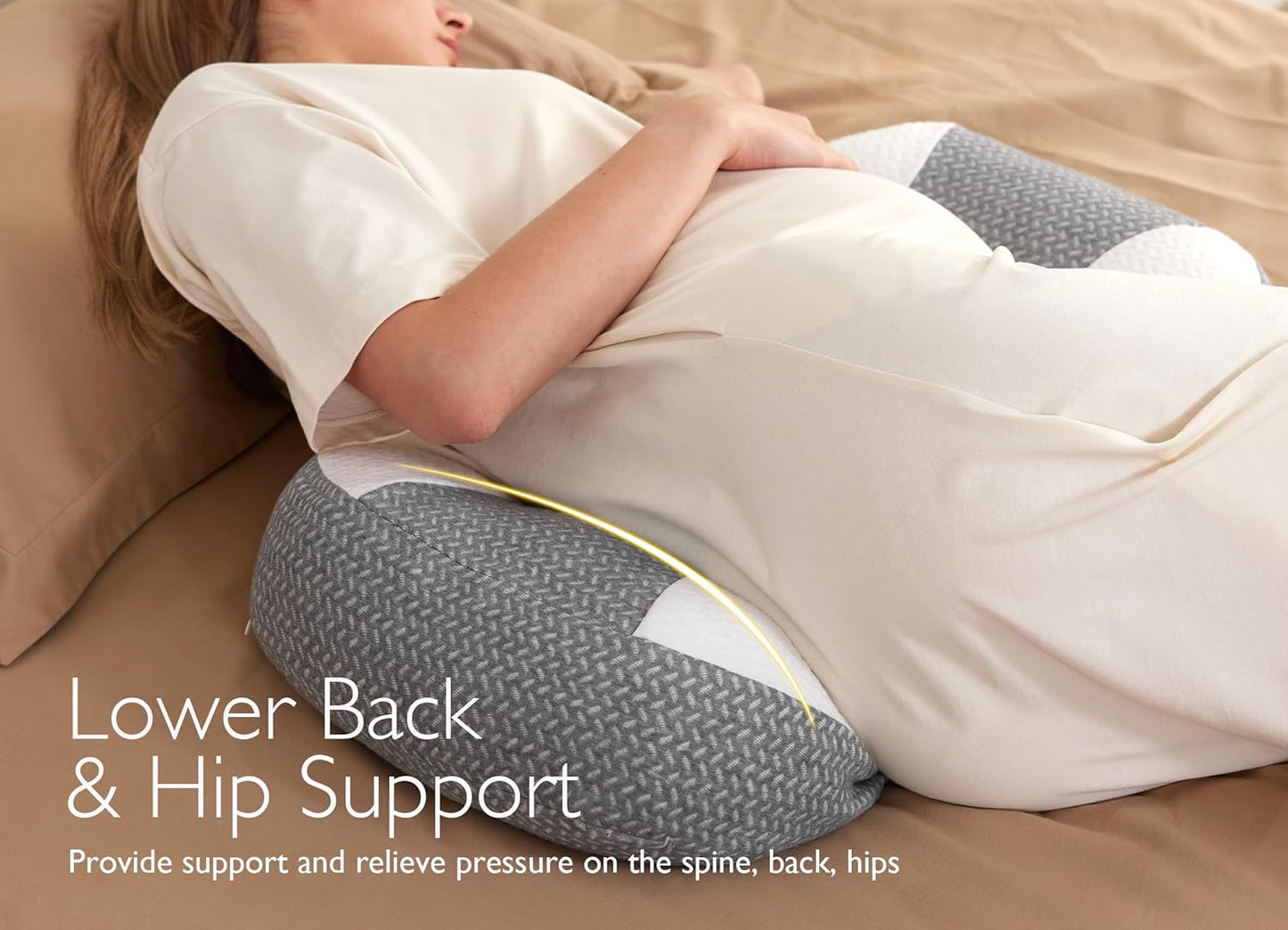 Momcozy Almohada de embarazo en forma de W Plus para dormir, almoha...