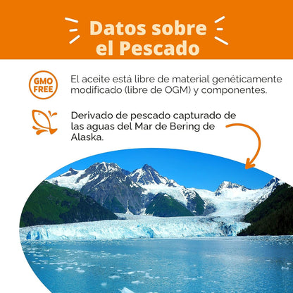 Zesty Paws Wild Alaskan Omega-3 Blend Aceite de Abadejo + Salmón pa...
