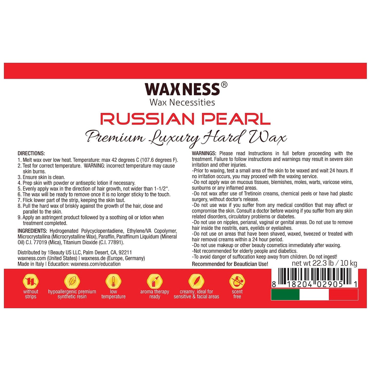 Waxness Perlas de cera dura de perlas rusas a granel de 22 libras (...
