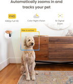 Furbo Mini Cámara para Mascotas: Cámara de Seguridad con Alertas de...