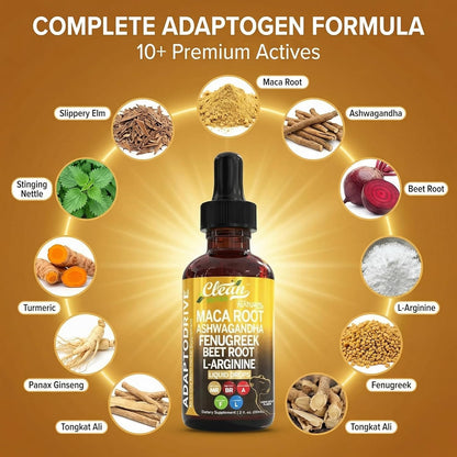 Clean Nutra - Gotas líquidas de raíz de maca orgánica con Ashwagand...