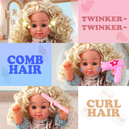 Muñeca de bebé - SMIESSKIDDO Muñecas bebé interactivas de 12" c...