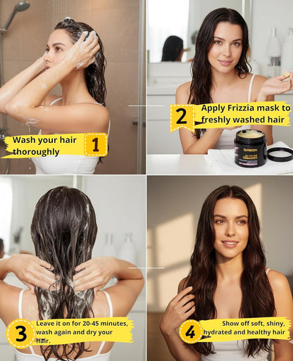 Frizzia Mascarilla capilar ULTRA Colágeno, FÁCIL de usar. Con aceit...