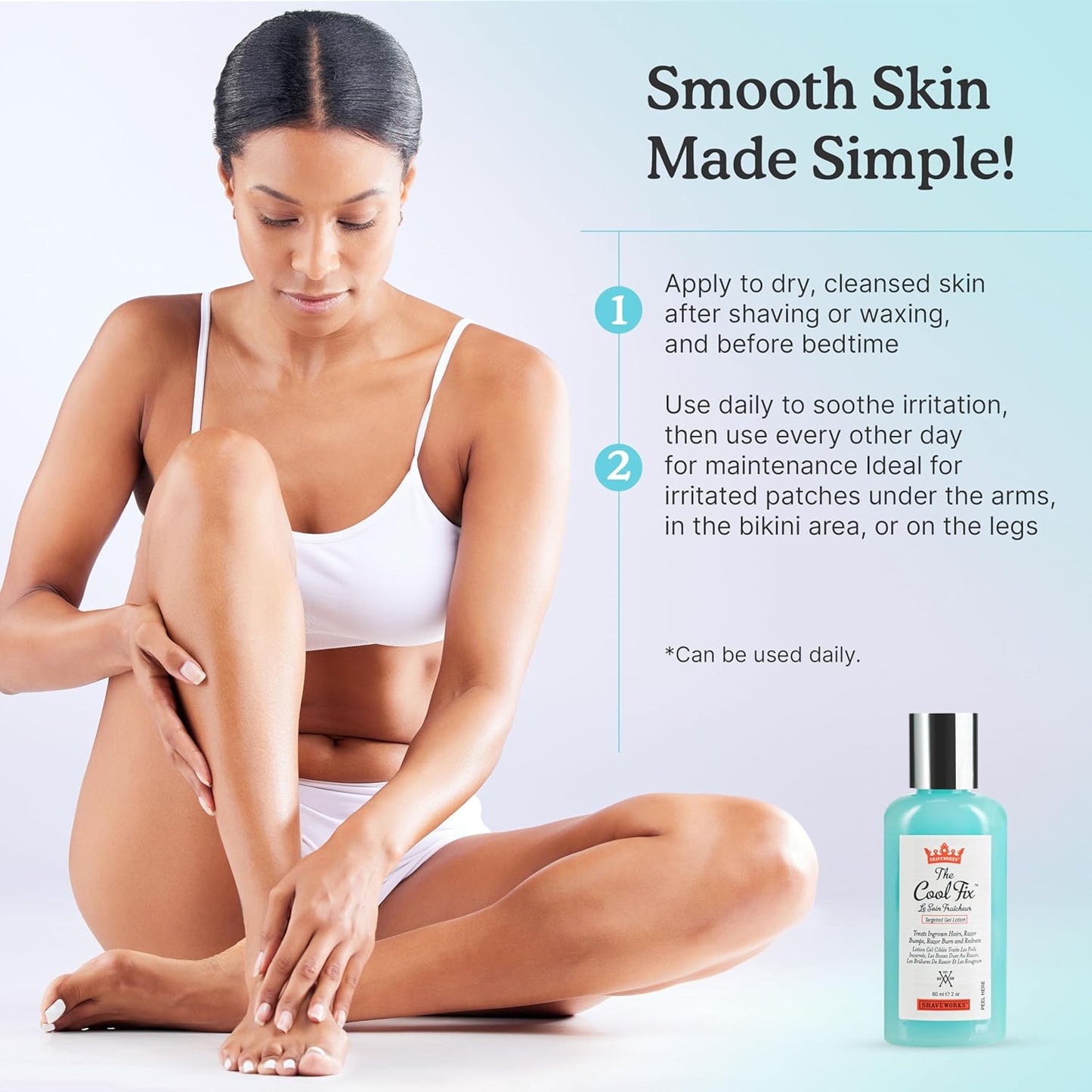Shaveworks The Cool Fix Aftershave para mujeres: depilación púbica,...