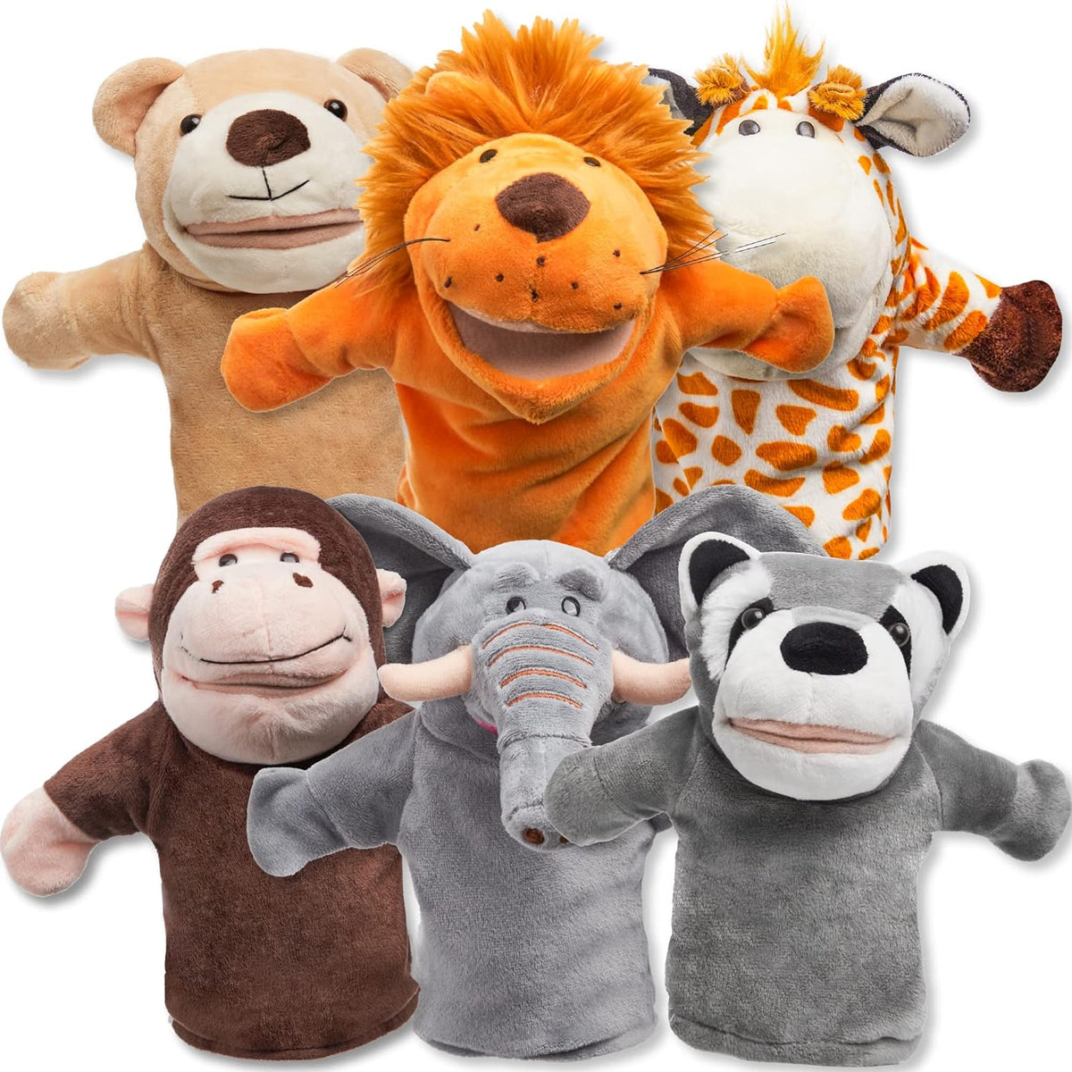 JOYIN Juego de marionetas de mano para niños con boca de trabajo, j...