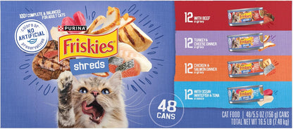 Purina Friskies - Paquete variado de alimentos húmedos para gatos,...