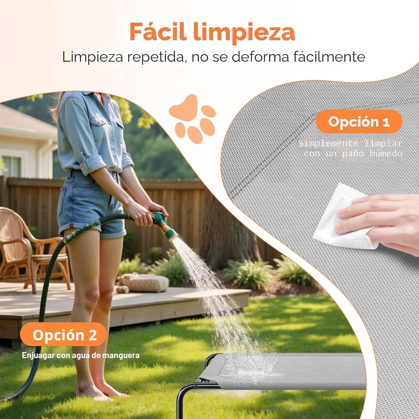 Simple Trending Cama elevada para perros grandes, catre para perros...