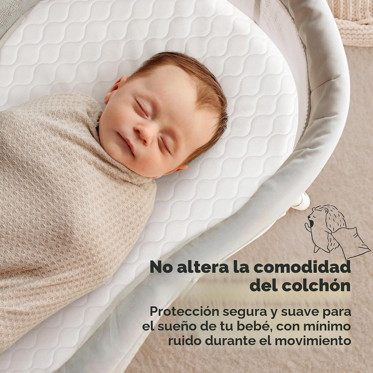 Paquete de 2 protectores de colchón impermeables para moisés 30x18...