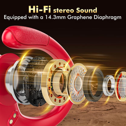HAOYUYAN Auriculares inalámbricos, auriculares Bluetooth deportivos...