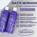 Juego de champú y acondicionador de árbol de té morado para cabello...