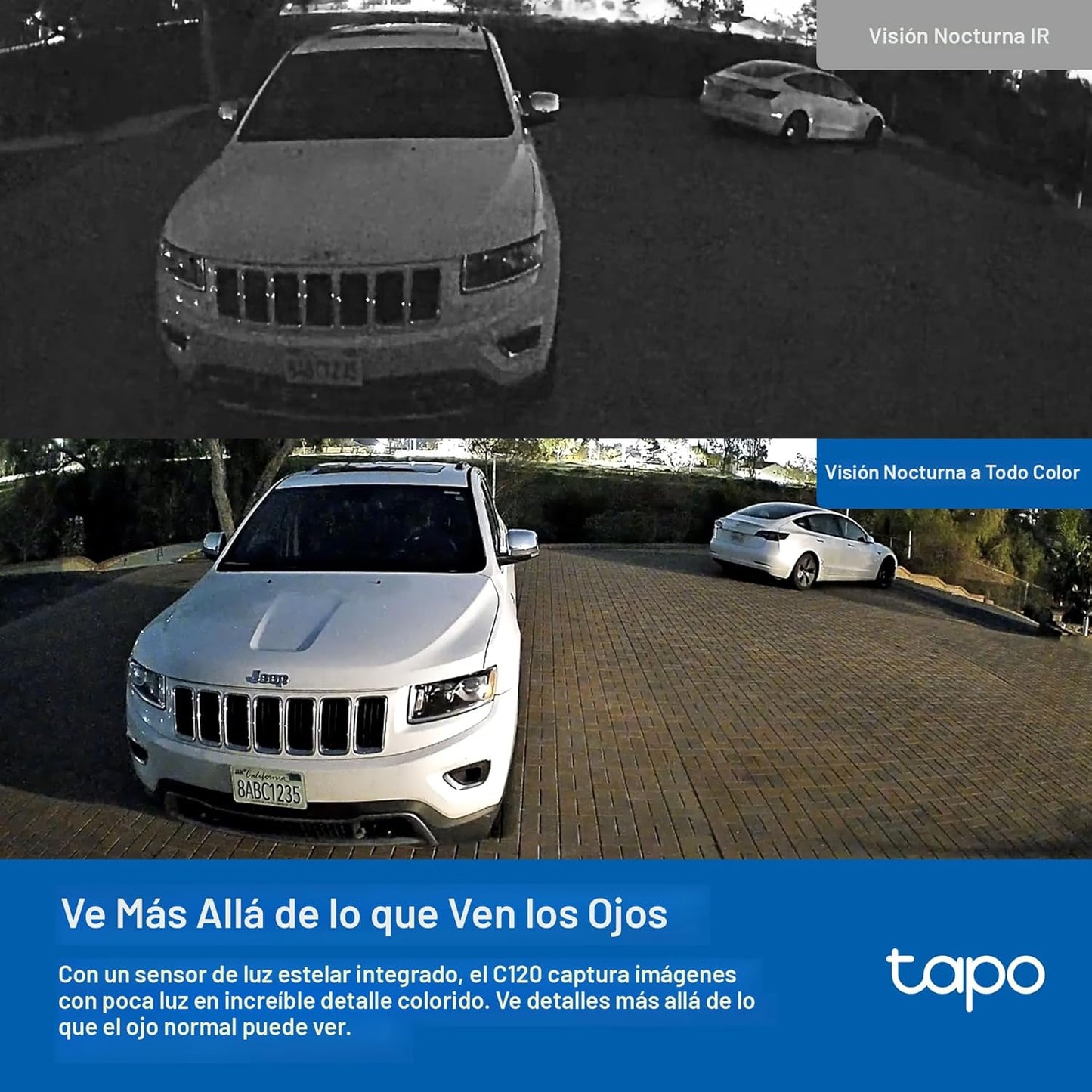 Cámara de seguridad Tapo 2K QHD para interiores\/exteriores, Elecci...