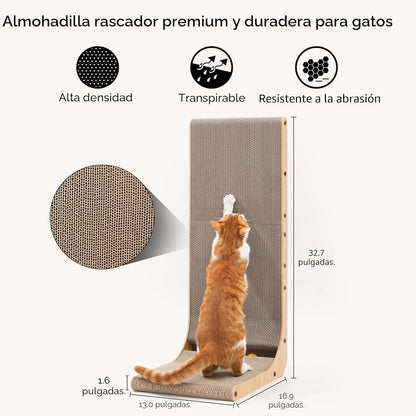 FUKUMARU Rascador para gatos, almohadilla para rascar gatos de form...