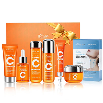 Set facial + Mascarilla para el cuello (8 piezas cada paquete), HON...