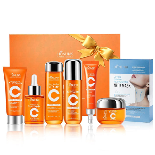 Set facial + Mascarilla para el cuello (8 piezas cada paquete), HON...