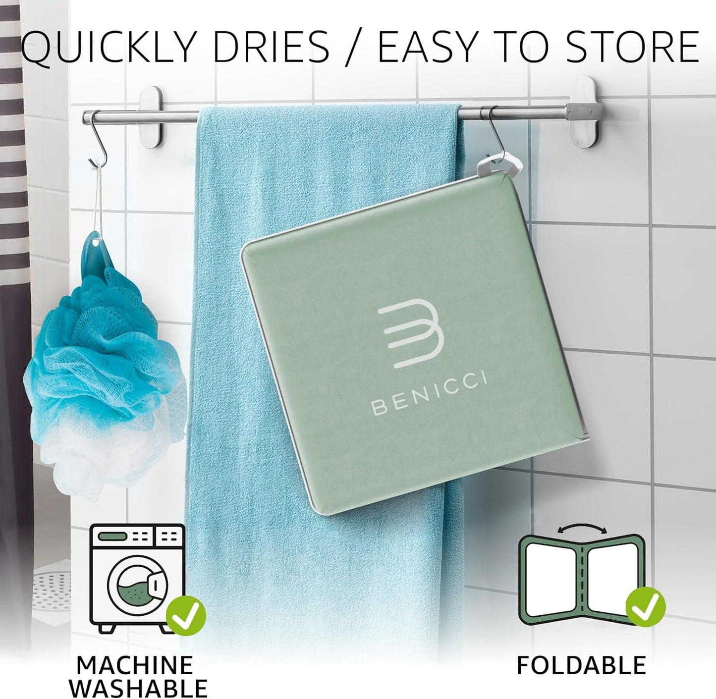 Cómoda almohadilla para arrodillarse en el baño y apoyo para codos...