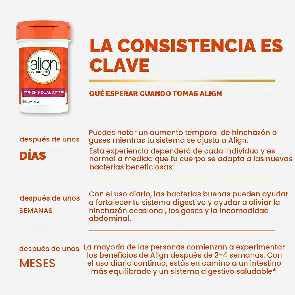 Align Probióticos de doble acción para mujer, probióticos vaginales...