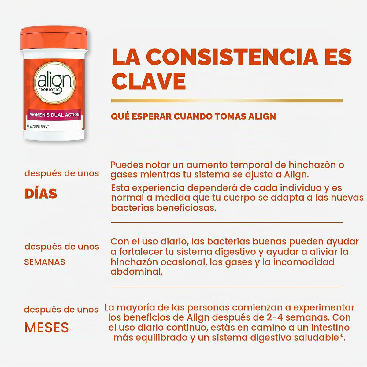 Align Probióticos de doble acción para mujer, probióticos vaginales...