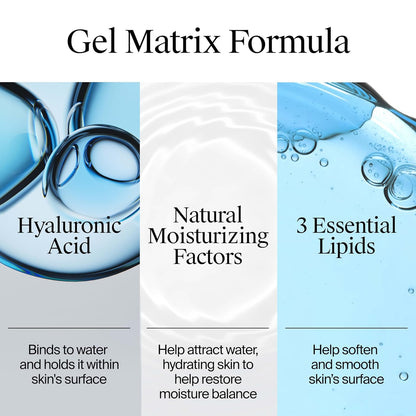 Neutrogena Hydro Boost - Crema de agua, hidratación de 72 horas para piel normal o extra seca, sin fragancia, hidratante facial con ácido hialurónico, 1.7 onzas y limpiador de gel hidratante Hydro Boost tamaño de prueba, 0.5 onzas líquidas