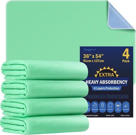 Paquete de 4 protectores lavables de absorción extra fuerte de 36&#...