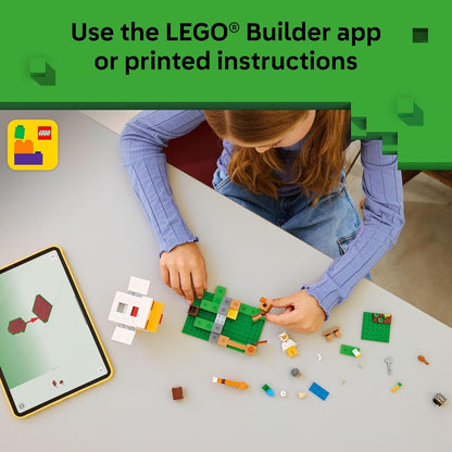 LEGO Minecraft Chicken Farm - Juguete de construcción para niños, juego de videojuegos y figuras para niños y niñas, a partir de 7 años, regalo para cumpleaños, 21585