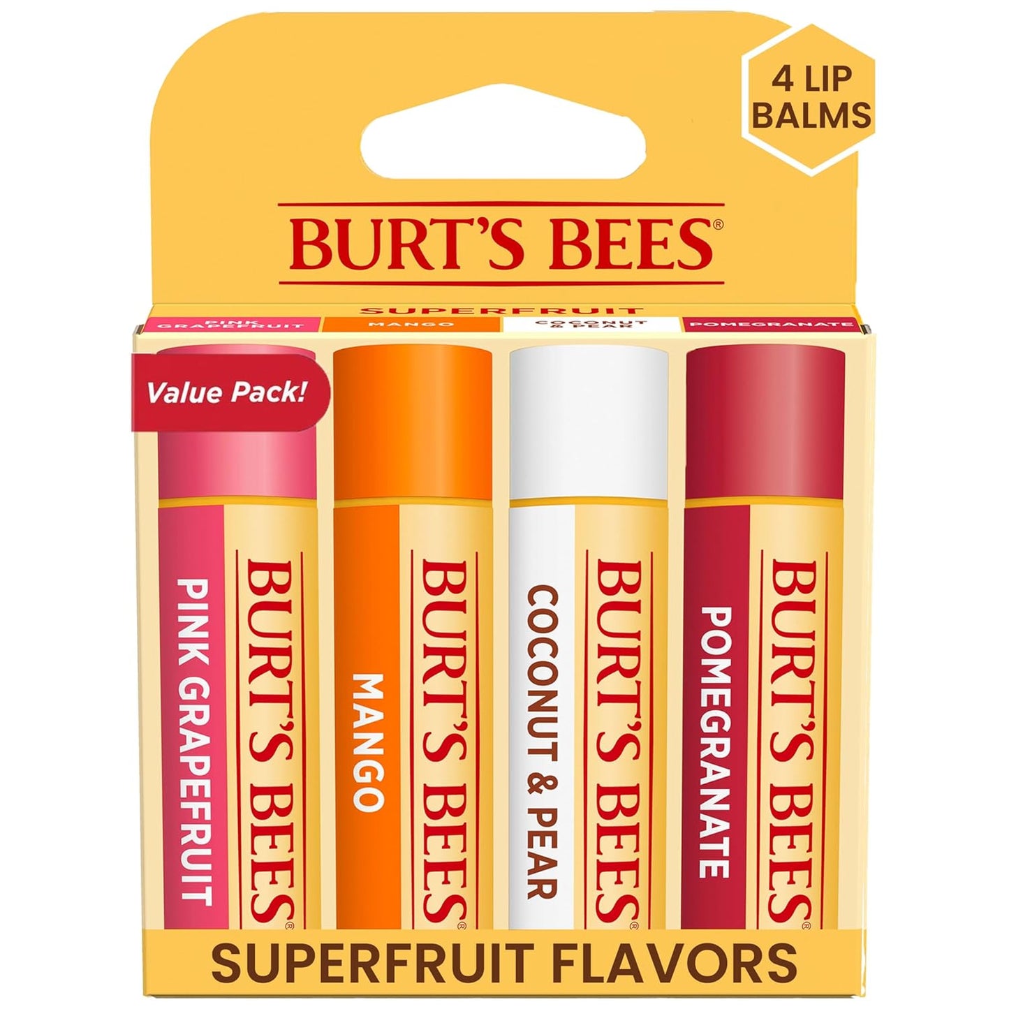 Burt's Bees - Bálsamo labial, protector labial hidratante para...