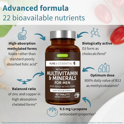 Igennus Multivitamínico Metilado para Hombres con 22 Activos, Entre...