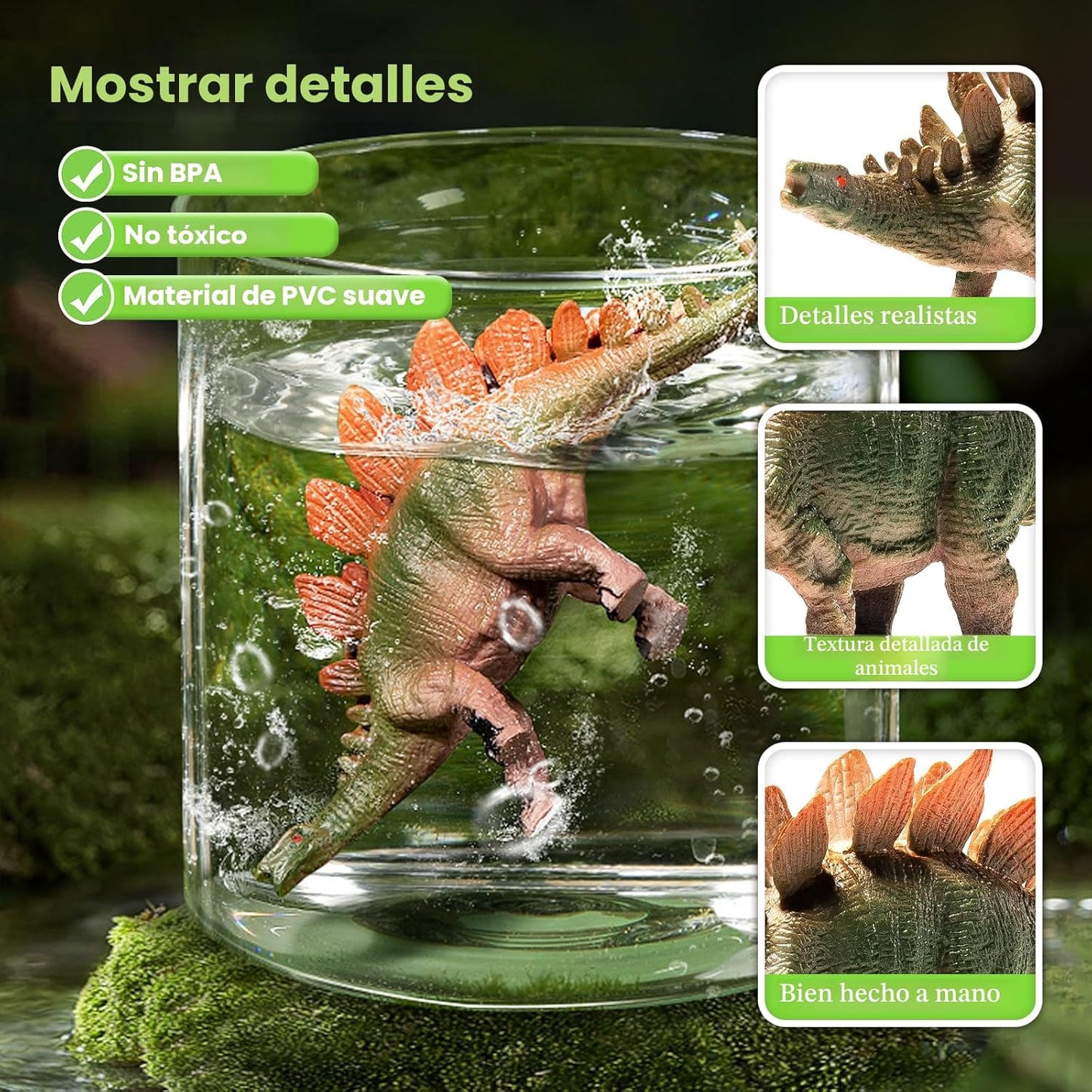 RISUNTOY - Juguetes de dinosaurios para niños de 3 a 5 años, juego...